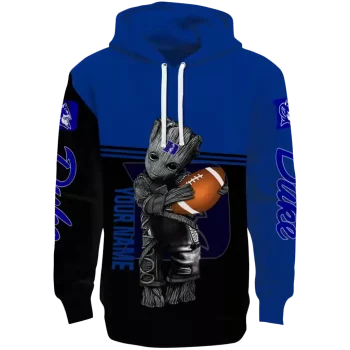 customized duke blue devils baby groot blue black hoodie best selling