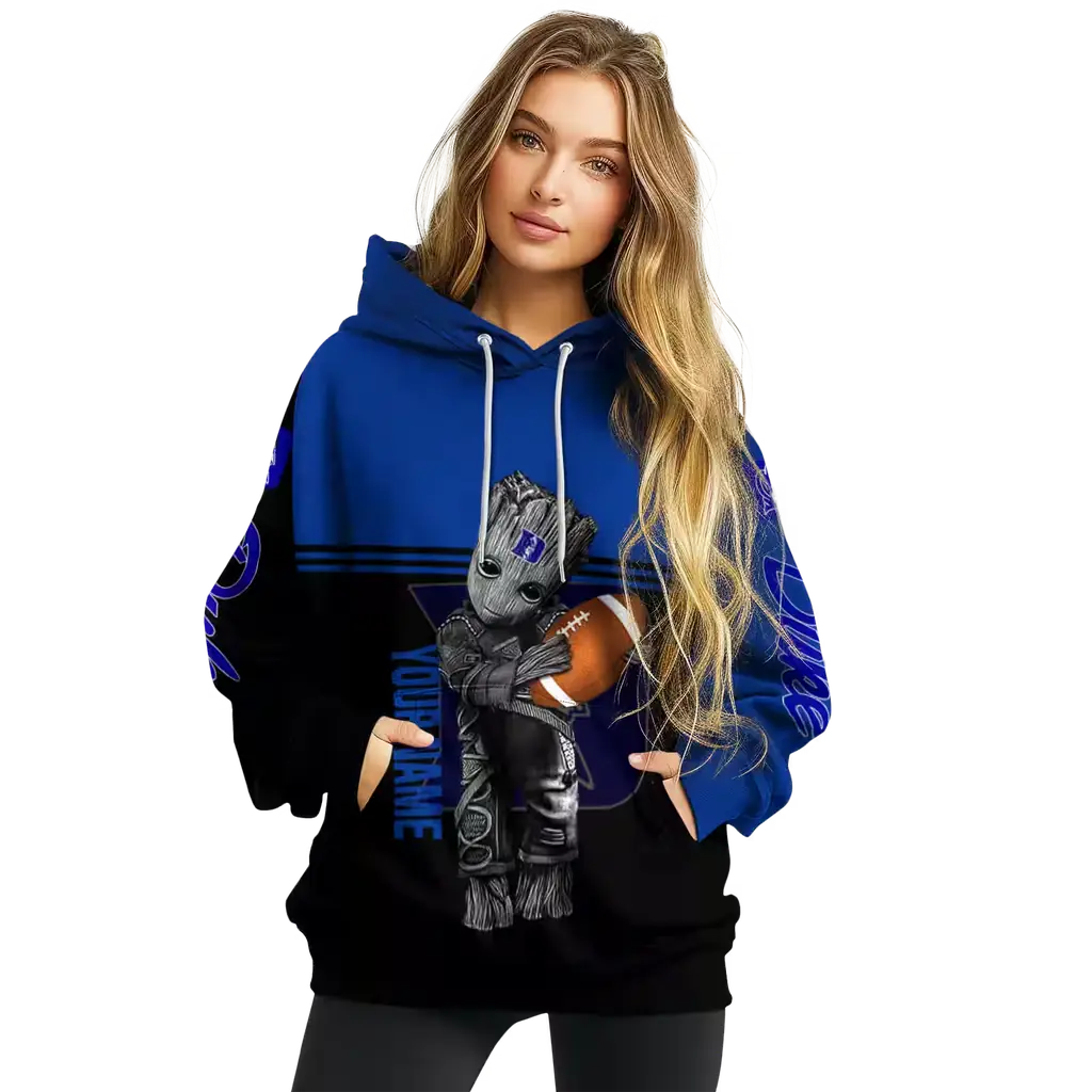 customized duke blue devils baby groot blue black hoodie high quality customized duke blue devils baby groot blue black hoodie high quality