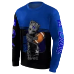 customized duke blue devils baby groot blue black hoodie best selling