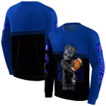 customized duke blue devils baby groot blue black hoodie best selling