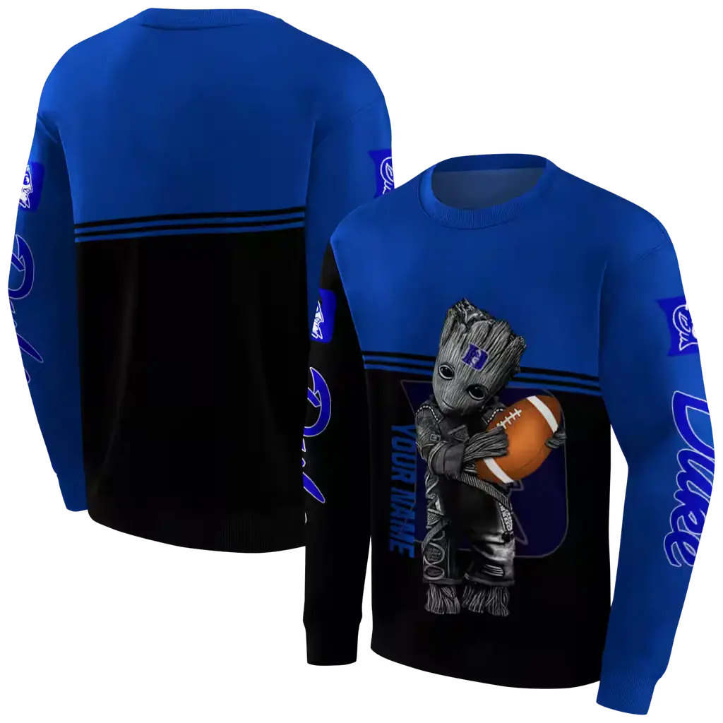 customized duke blue devils baby groot blue black hoodie premium grade customized duke blue devils baby groot blue black hoodie premium grade