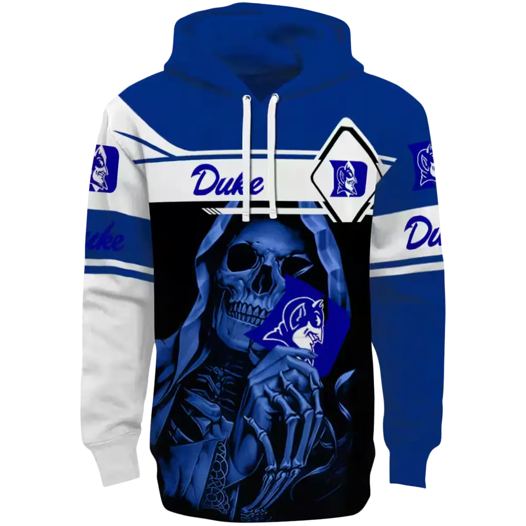 customized duke blue devils grim reaper blue black hoodie best selling customized duke blue devils grim reaper blue black hoodie best selling