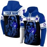 customized duke blue devils grim reaper blue black hoodie best selling