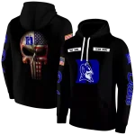 customized duke blue devils punisher skull black hoodie best selling
