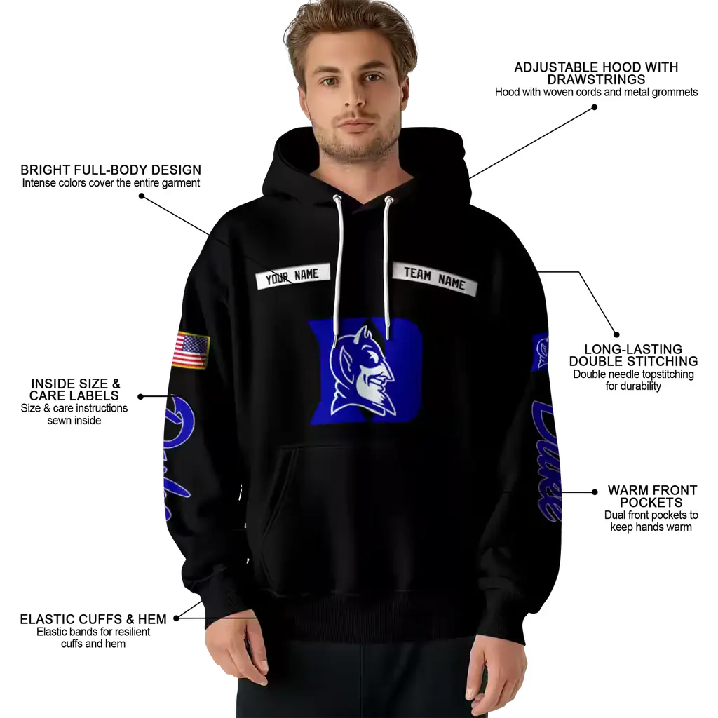 customized duke blue devils punisher skull black hoodie latest model customized duke blue devils punisher skull black hoodie latest model