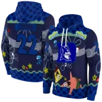 customized duke blue devils spongebob patrick star blue navy hoodie best selling