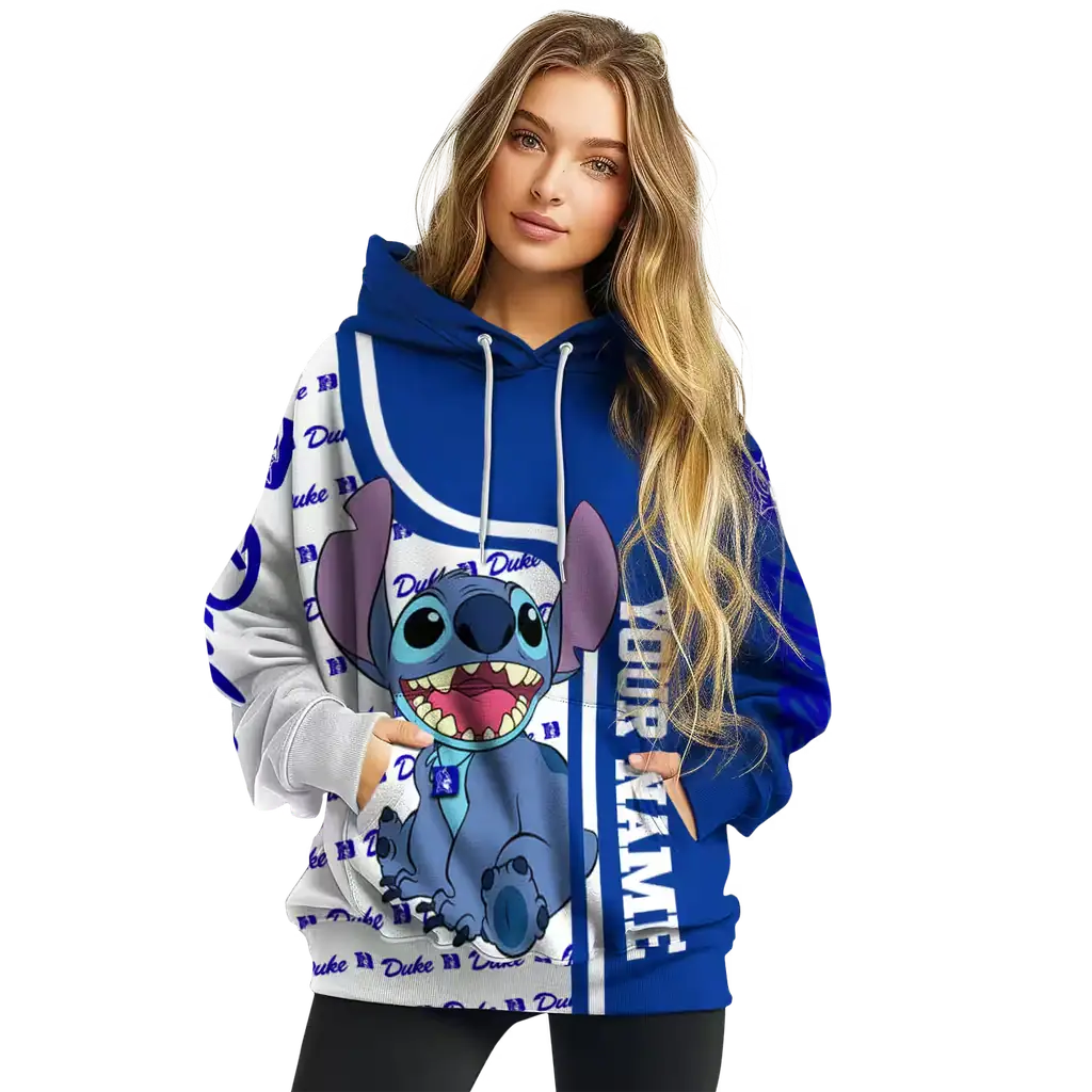 customized duke blue devils stitch blue hoodie high quality customized duke blue devils stitch blue hoodie high quality