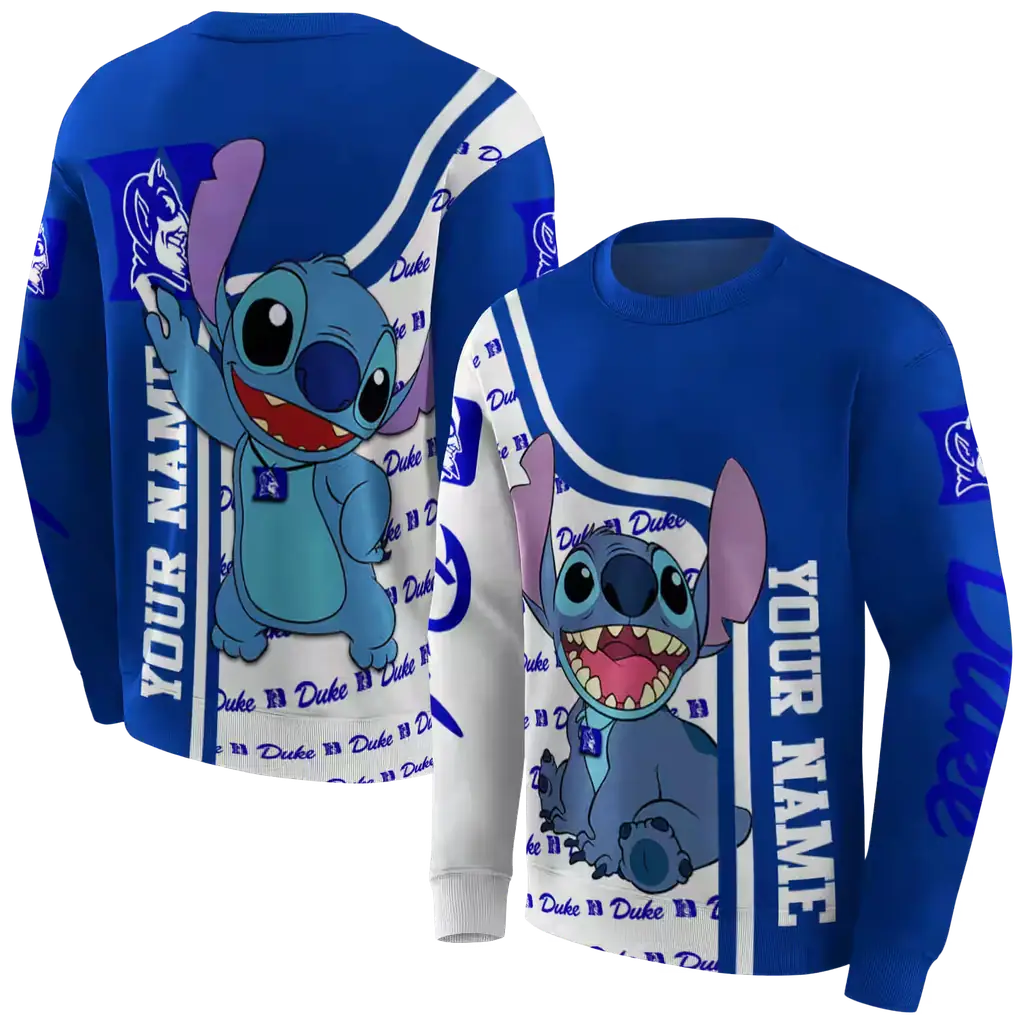 customized duke blue devils stitch blue hoodie premium grade customized duke blue devils stitch blue hoodie premium grade