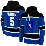customized duke blue devils striped pattern blue hoodie best selling