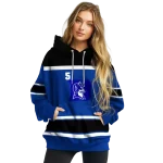 customized duke blue devils striped pattern blue hoodie best selling