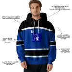 customized duke blue devils striped pattern blue hoodie best selling