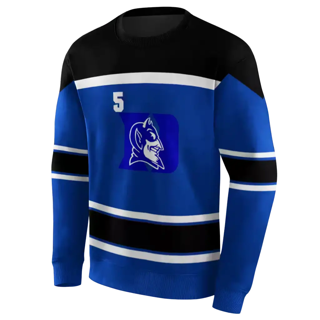 customized duke blue devils striped pattern blue hoodie new arrival customized duke blue devils striped pattern blue hoodie new arrival