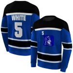 customized duke blue devils striped pattern blue hoodie best selling