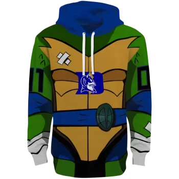 customized duke blue devils superhero armor blue green hoodie best selling