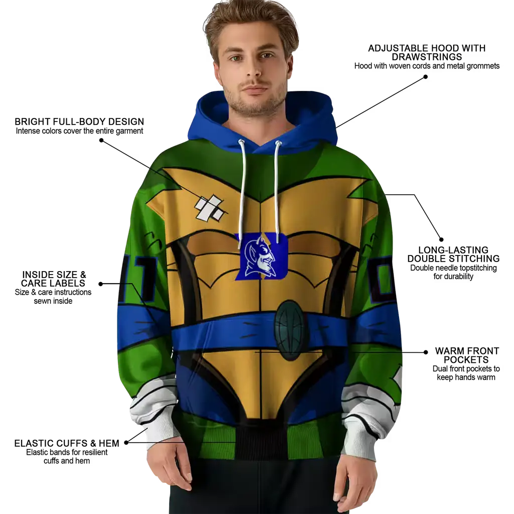 customized duke blue devils superhero armor blue green hoodie latest model customized duke blue devils superhero armor blue green hoodie latest model
