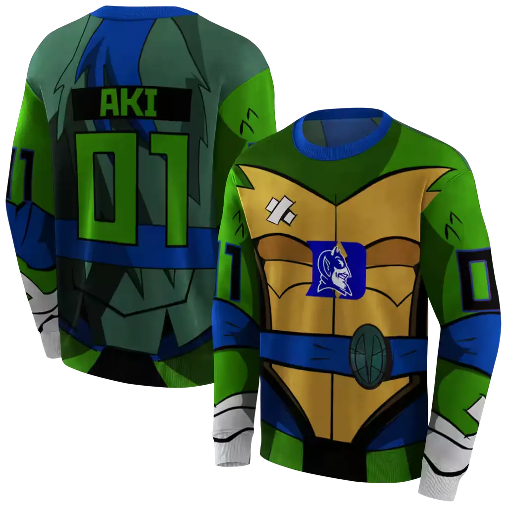 customized duke blue devils superhero armor blue green hoodie premium grade customized duke blue devils superhero armor blue green hoodie premium grade