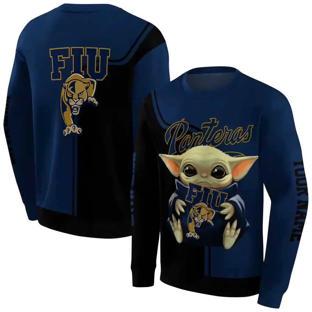 customized fiu panthers baby yoda blue black hoodie premium grade customized fiu panthers baby yoda blue black hoodie premium grade