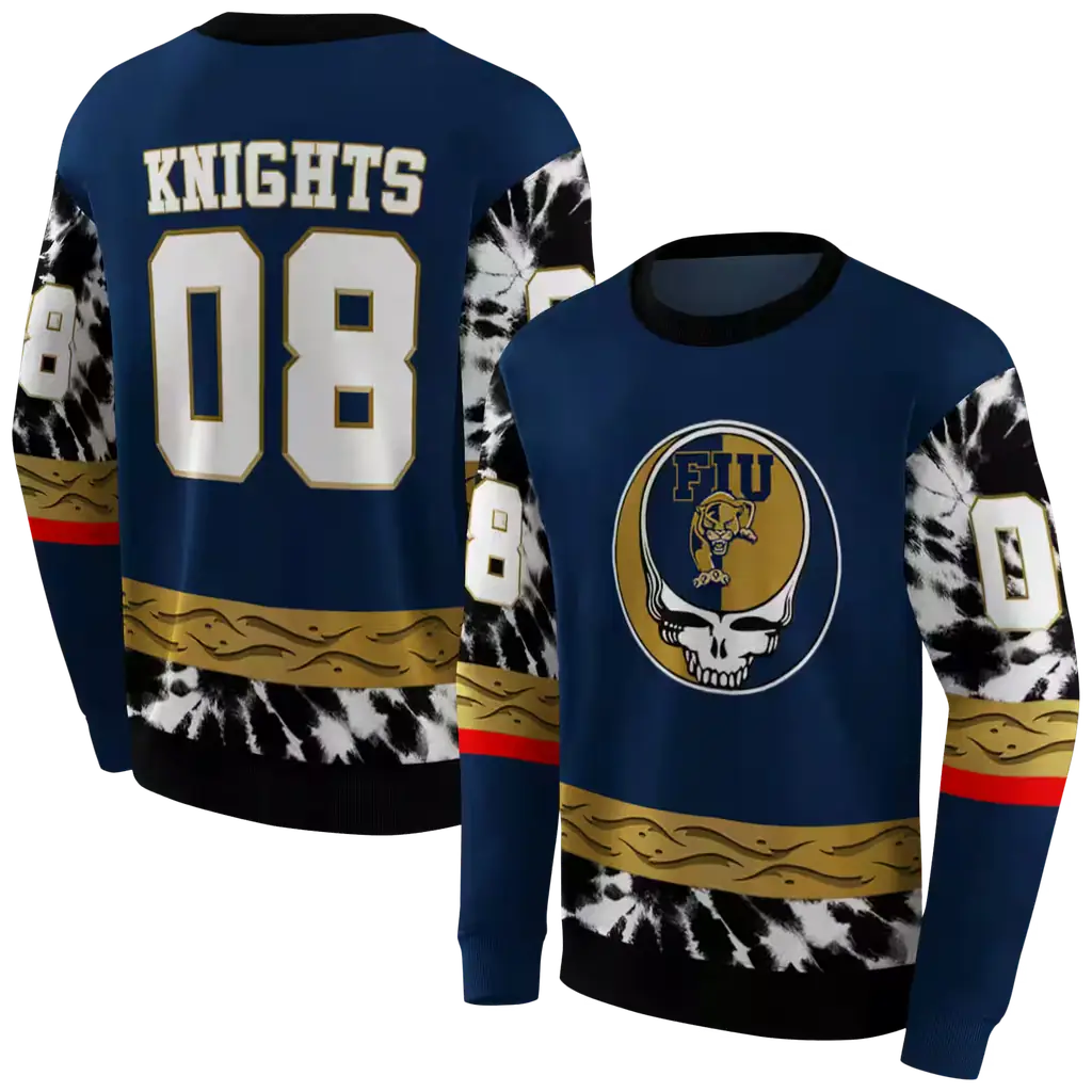 customized fiu panthers grateful vibes blue hoodie premium grade customized fiu panthers grateful vibes blue hoodie premium grade