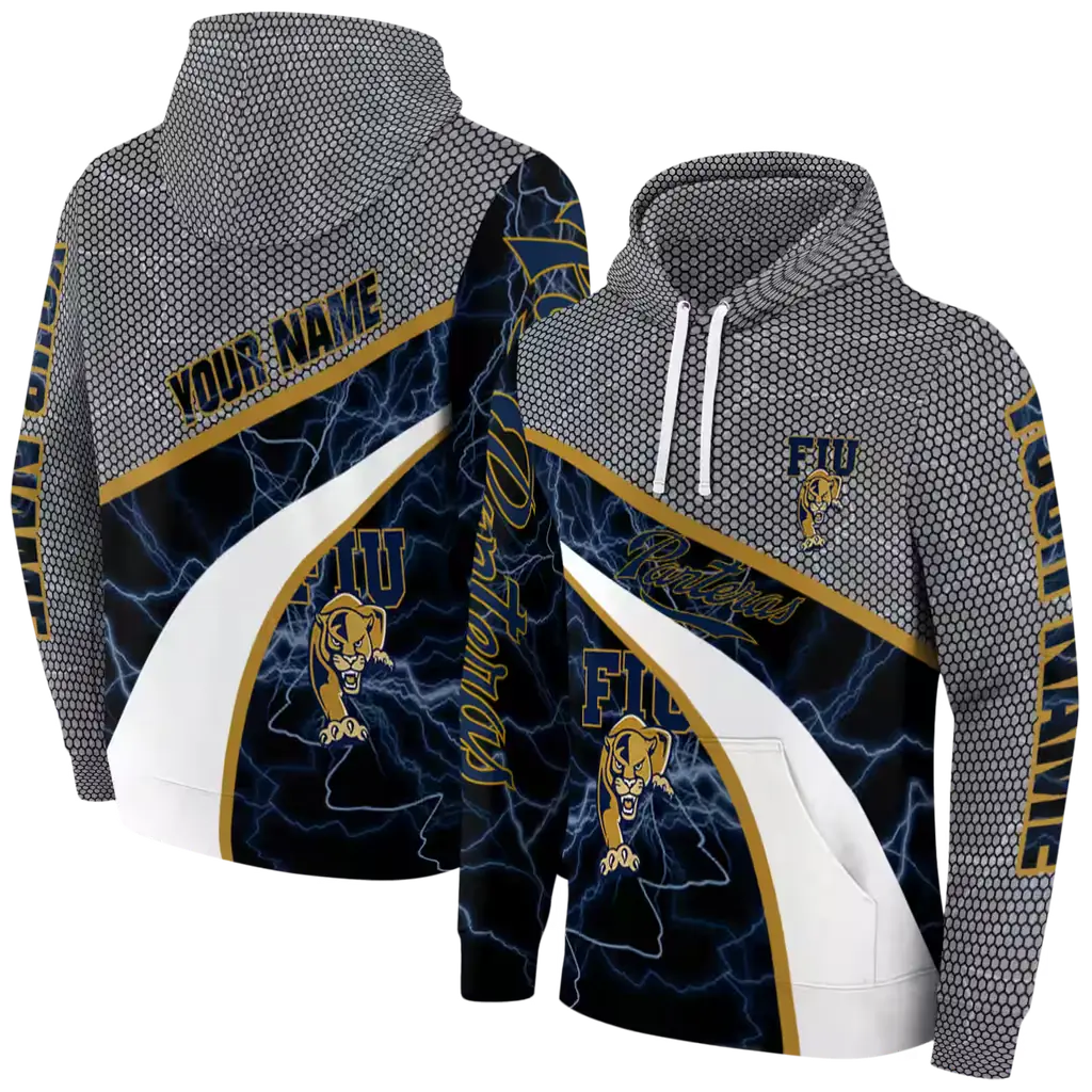 customized fiu panthers hexagonal mesh blue black gray hoodie fashion forward customized fiu panthers hexagonal mesh blue black gray hoodie fashion forward