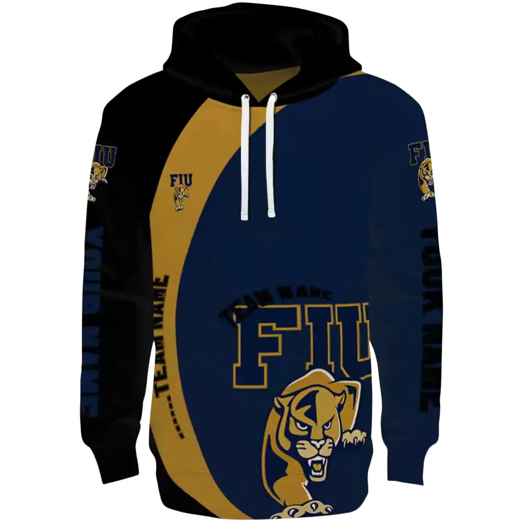 customized fiu panthers minimalist design blue black hoodie best selling customized fiu panthers minimalist design blue black hoodie best selling