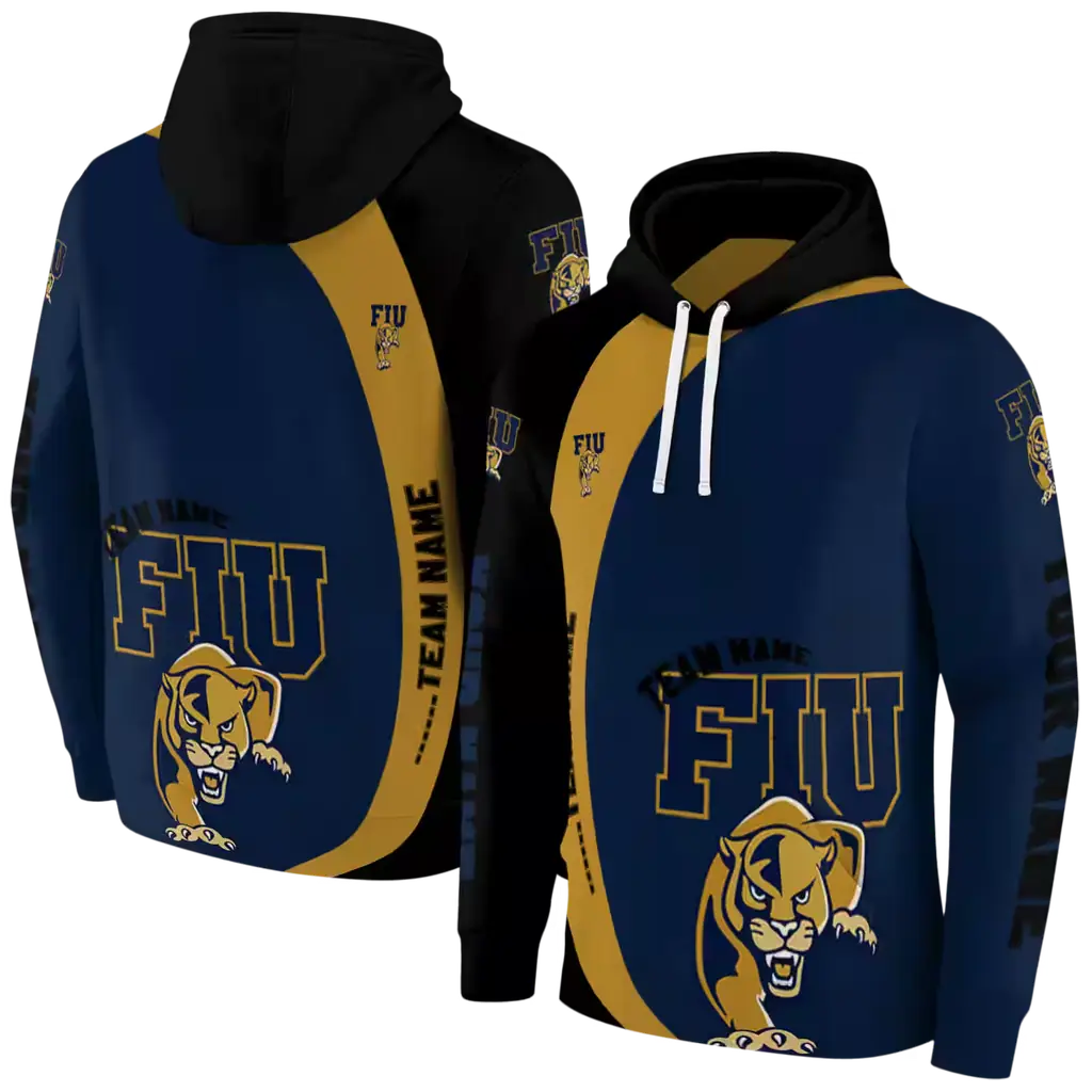 customized fiu panthers minimalist design blue black hoodie fashion forward customized fiu panthers minimalist design blue black hoodie fashion forward