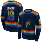 customized fiu panthers rainbow stripes blue hoodie best selling