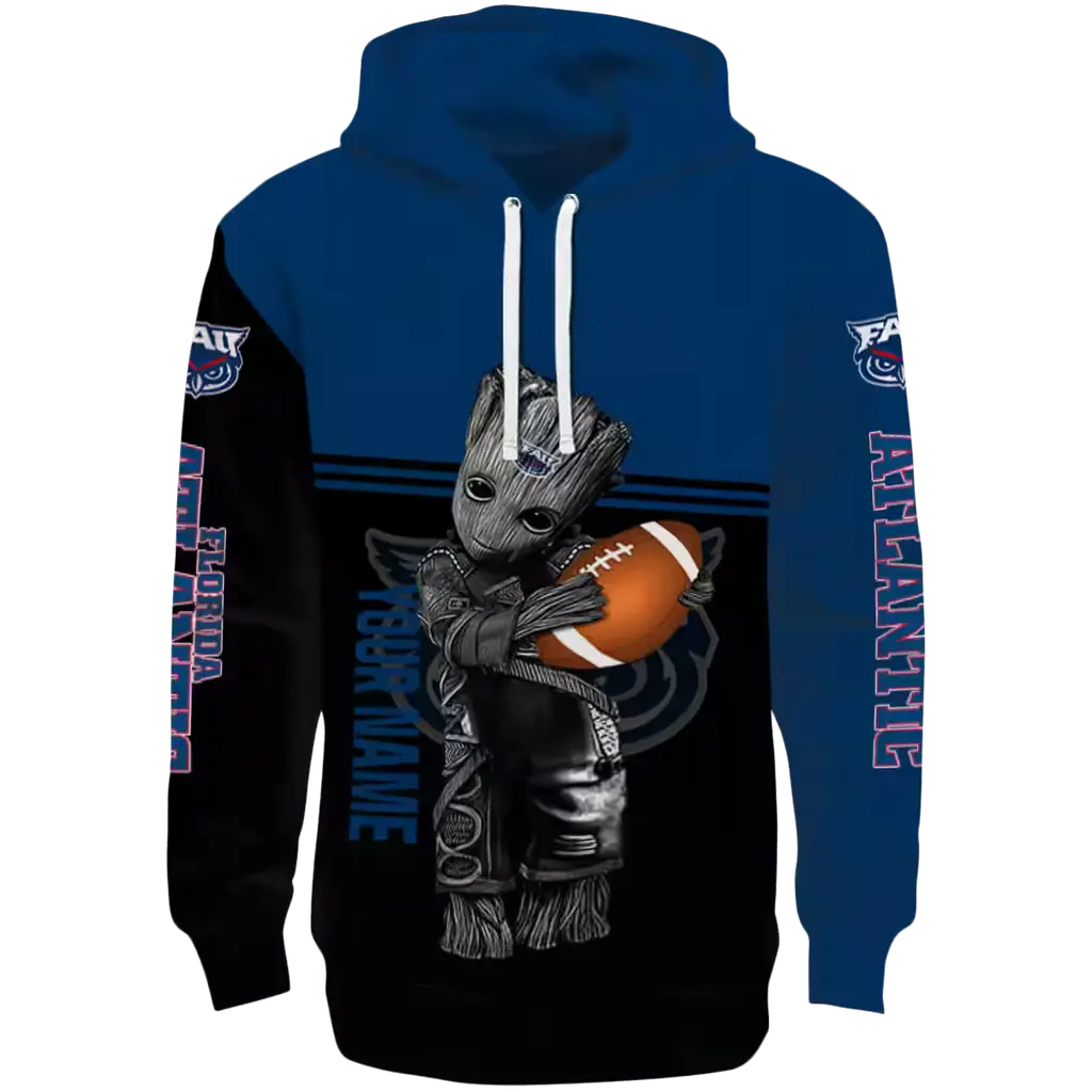 customized florida atlantic owls baby groot blue black hoodie best selling customized florida atlantic owls baby groot blue black hoodie best selling