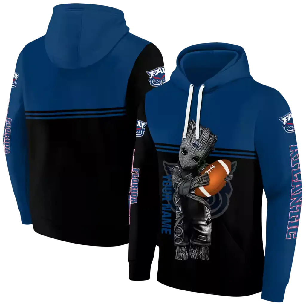 customized florida atlantic owls baby groot blue black hoodie fashion forward customized florida atlantic owls baby groot blue black hoodie fashion forward