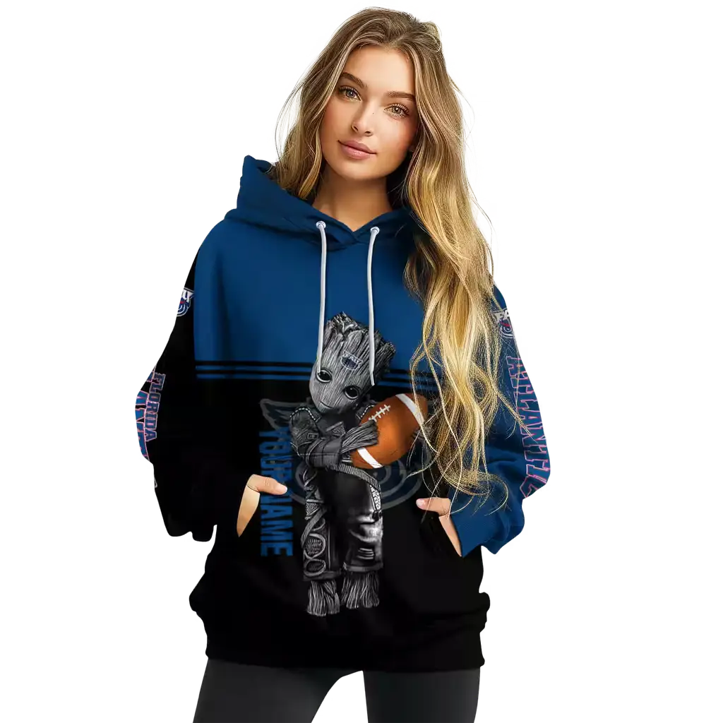 customized florida atlantic owls baby groot blue black hoodie high quality customized florida atlantic owls baby groot blue black hoodie high quality