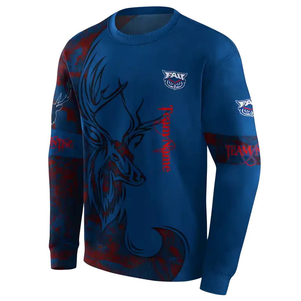 customized florida atlantic owls deer silhouette blue hoodie new arrival customized florida atlantic owls deer silhouette blue hoodie new arrival
