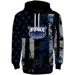 customized florida atlantic owls distressed flag blue black hoodie best selling