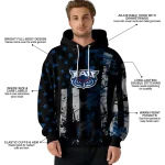 customized florida atlantic owls distressed flag blue black hoodie best selling