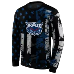 customized florida atlantic owls distressed flag blue black hoodie best selling