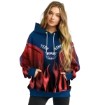 customized florida atlantic owls flame design blue hoodie best selling