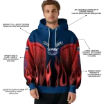 customized florida atlantic owls flame design blue hoodie best selling