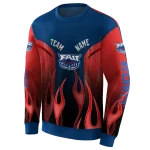 customized florida atlantic owls flame design blue hoodie best selling