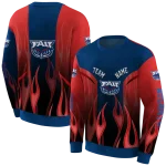 customized florida atlantic owls flame design blue hoodie best selling
