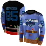 customized florida atlantic owls mario blue black hoodie best selling