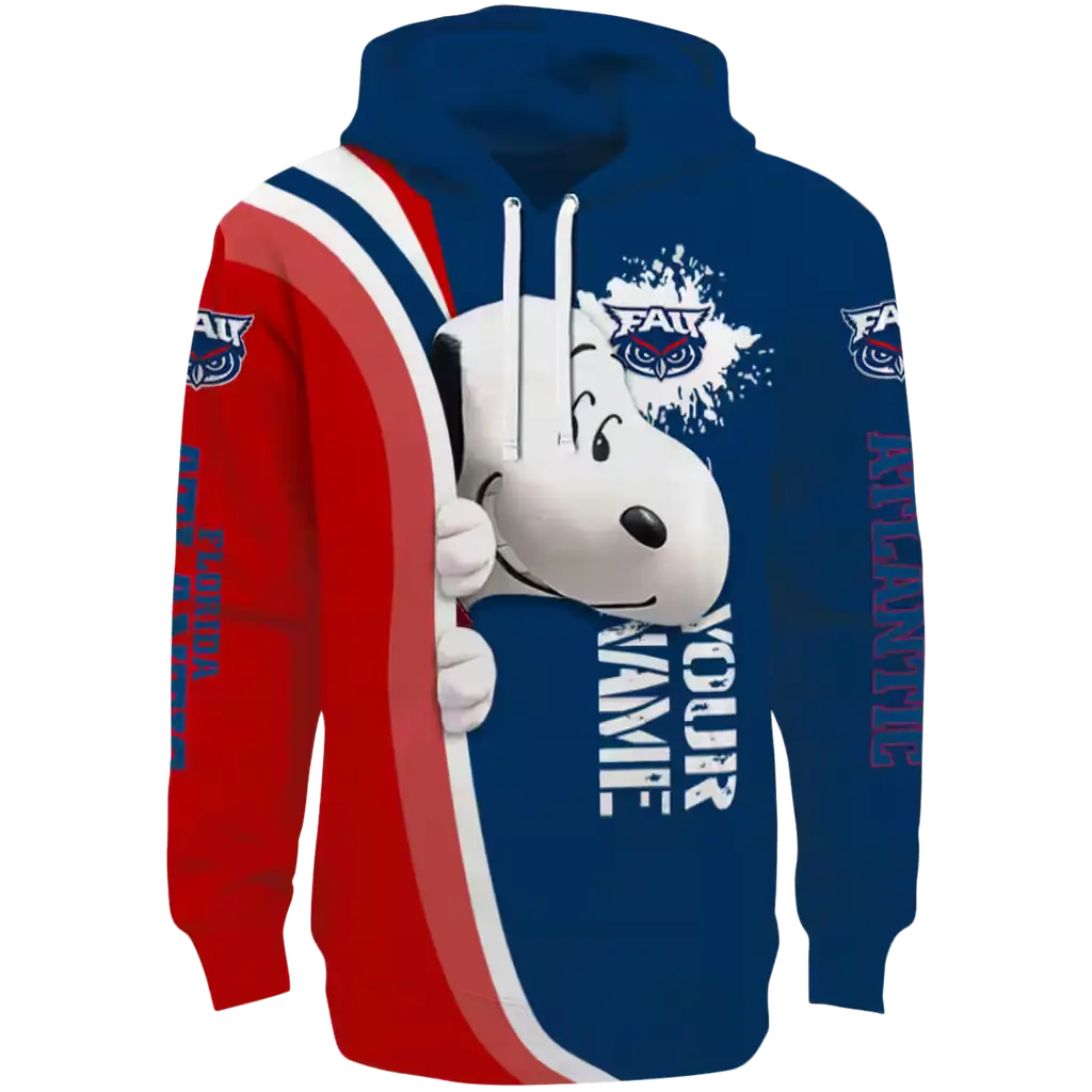 customized florida atlantic owls peeking snoopy blue hoodie best selling customized florida atlantic owls peeking snoopy blue hoodie best selling