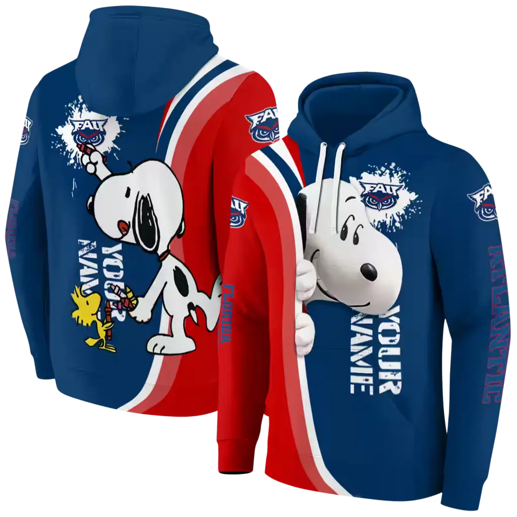 customized florida atlantic owls peeking snoopy blue hoodie fashion forward customized florida atlantic owls peeking snoopy blue hoodie fashion forward