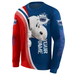 customized florida atlantic owls peeking snoopy blue hoodie best selling