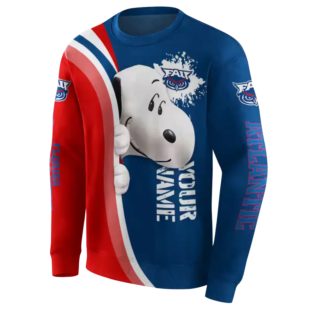 customized florida atlantic owls peeking snoopy blue hoodie new arrival customized florida atlantic owls peeking snoopy blue hoodie new arrival