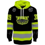 customized florida atlantic owls safety motif black neon green hoodie best selling