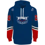 customized florida atlantic owls striped sleeves blue hoodie best selling