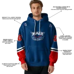customized florida atlantic owls striped sleeves blue hoodie best selling