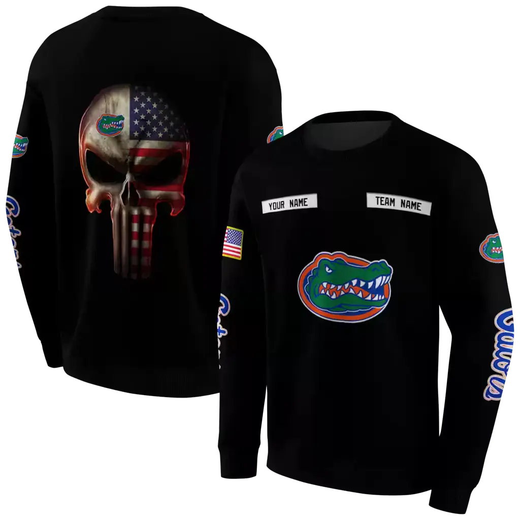 customized florida gators punisher skull black hoodie premium grade customized florida gators punisher skull black hoodie premium grade