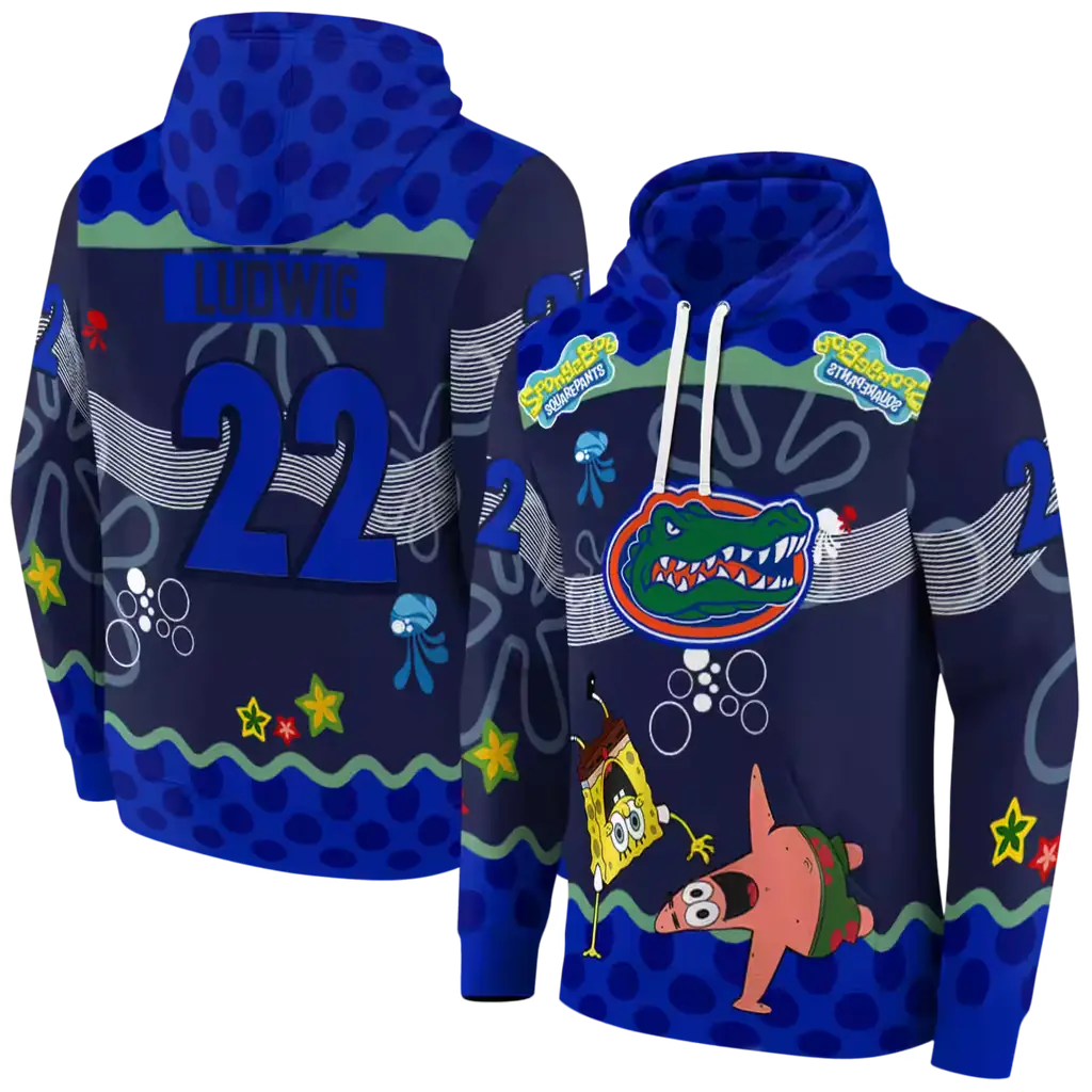 customized florida gators spongebob patrick star blue navy hoodie fashion forward customized florida gators spongebob patrick star blue navy hoodie fashion forward