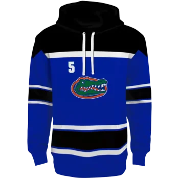 customized florida gators striped pattern blue hoodie best selling