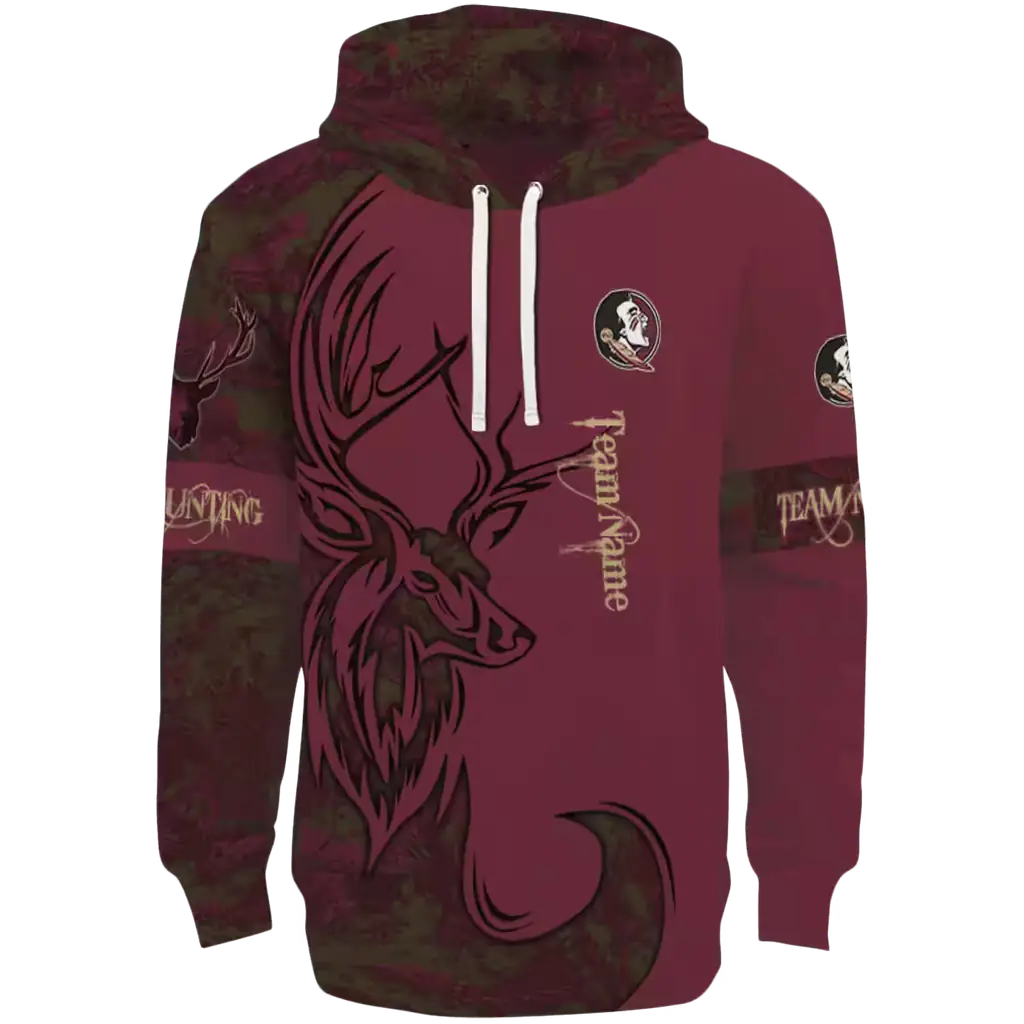 customized florida state seminoles deer silhouette garnet hoodie best selling customized florida state seminoles deer silhouette garnet hoodie best selling