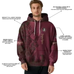 customized florida state seminoles deer silhouette garnet hoodie best selling